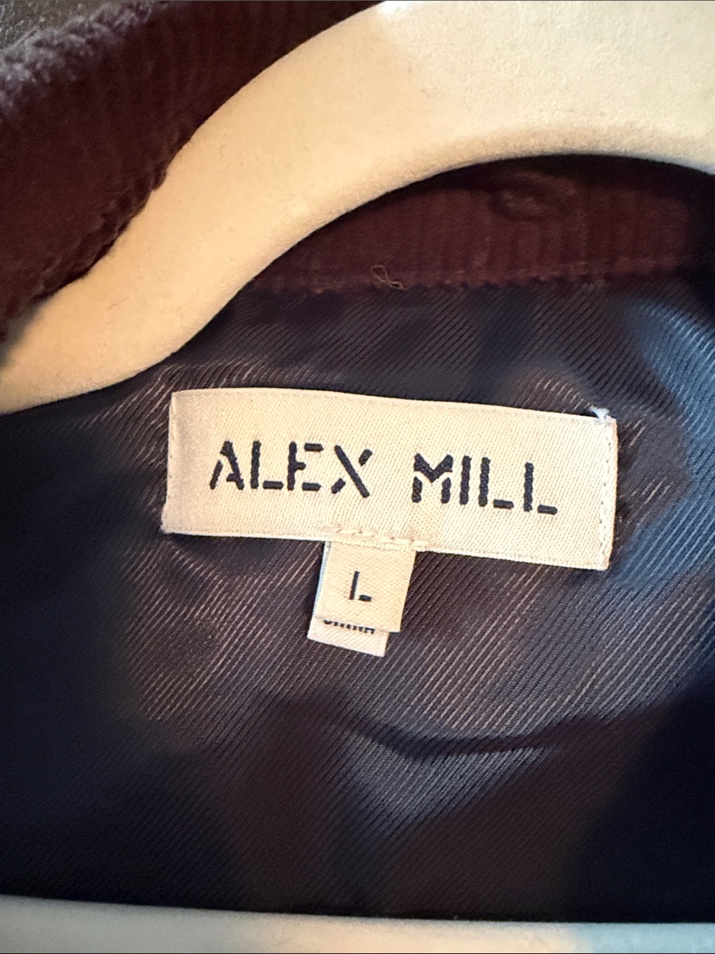 Alex Mill Red Chiltern Corduroy-Collar Waxed Cotton Jacket - Sz Large — image 2 of 3